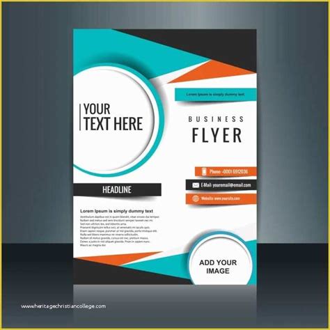 Custom Flyer Templates Free Of Business Flyer Template with Geometric Shapes Vector ...