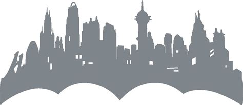 Batman Wall stickers art room decal wallpaper home skyline gotham city vinyl DIY - Clip Art Library