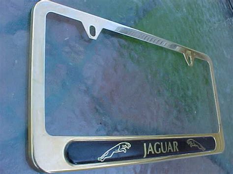 Vintage 1980s JAGUAR Golden Chrome License Plate Frame | Etsy