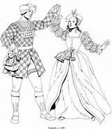 Kleurplaat Van Engeland 1500  Renaissance Fashion coloring sketch template