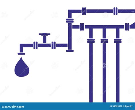 Water pipeline stock vector. Illustration of body, conduit - 34865320