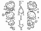 Family Coloring Pages Printable sketch template