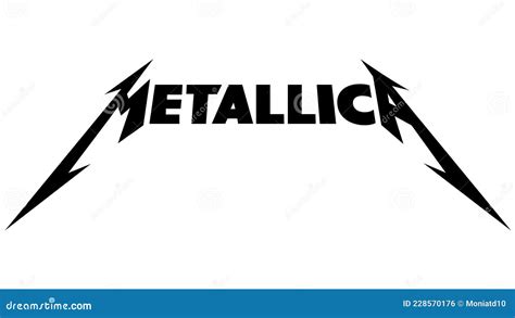 Metallica logo editorial photo. Illustration of label - 228570176