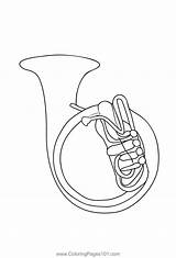 Coloring Tuba Musical Instruments Pages Instrument Sheets Printable  sketch template