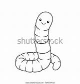 Cute Inchworm Coloring Page sketch template