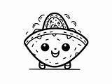 Tasty Taco Coloring  Page sketch template