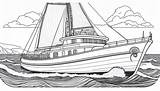 Cartoon Catamaran Coloring Page For Kids Stock Illustration  sketch template