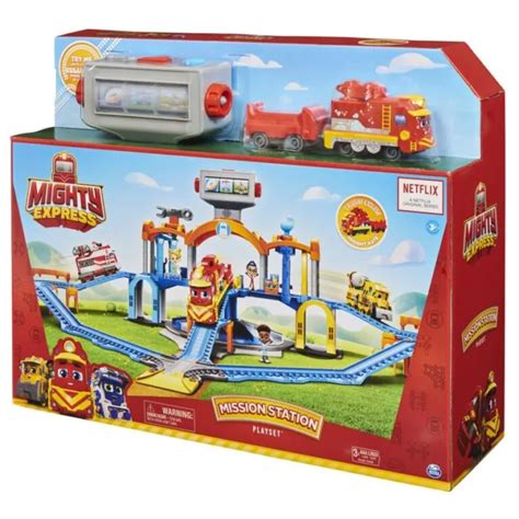 MIGHTY EXPRESS MISSION Station Playset with Cargo Nick - Lights & Sounds Train £79.99 - PicClick UK