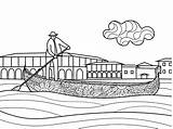 Gondolas In Venice Italy Coloring Page Sketch sketch template