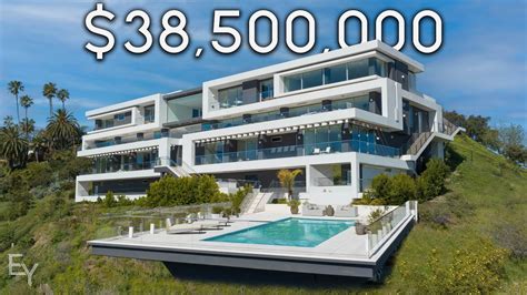 Touring a $38,500,000 Modern Mansion with a Floating Pool Above a Canyon - YouTube