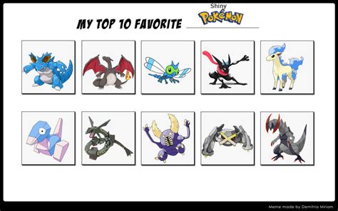 Top 10 Shiny Pokemon by whosaskin on DeviantArt