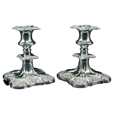 Antique Pair WMF Candlesticks Candle Holders Silver Plated Baroque Style 1900 For Sale at ...