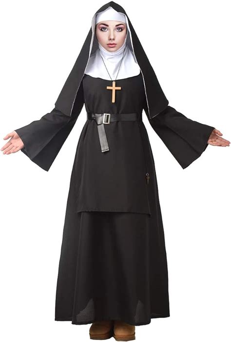 ROLECOS The Nun Cosplay Costume Halloween Costume For Women The ...