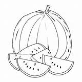 Simple watermelon coloring Page Lulu Pages sketch template