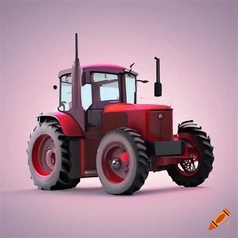 3d rendering of a tractor on Craiyon