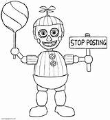 FNAF Toy Foxy Coloring Pages  Five Nights At Freddys Coloring sketch template