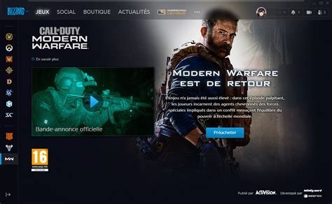 Call of Duty Modern Warfare disponible sur le launcher Battle.net en octobre - Blizzard ...