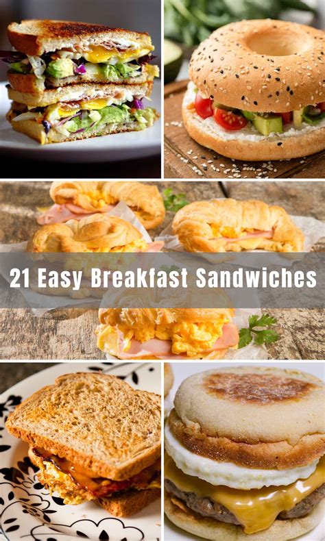 21 Easy Breakfast Sandwich Recipes for Busy Mornings - IzzyCooking