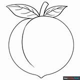 Peach Coloring Page  Easy Drawing Guides sketch template