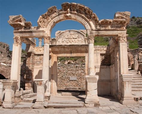 129-TRAJAN-(98AD TO 193AD)- SEVERAN DYNASTY: [Proto-Baroque] Temple of Hadrian, Ephesus, Turkey ...