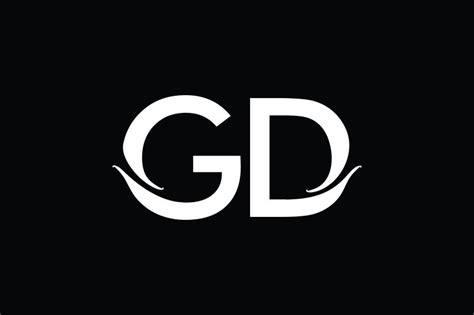 GD Monogram Logo Design By Vectorseller | TheHungryJPEG.com di 2020