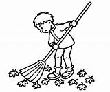 Boy Raking Leaves coloring Page  Download Print Or Color Online For Free sketch template