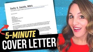The PERFECT Cover Letter In 5 MINUTES Or Less - BEST Cover Letter Examples & Template! - YouTube ...
