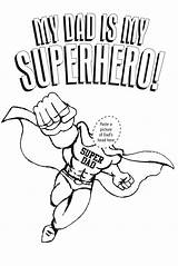 Superhero Dad Coloring Page Pages sketch template