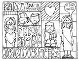 Jesus Coloring Page LDS Printable FREEBIE  Melonheadz sketch template