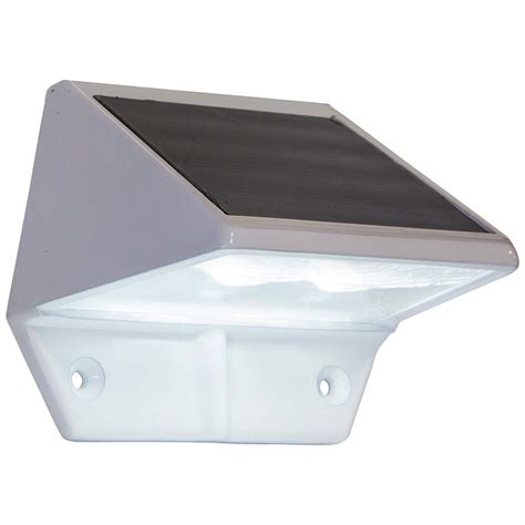 Canarsie 3 1/2" Wide White Outdoor Solar LED Deck Light - #39R14 | Lamps Plus