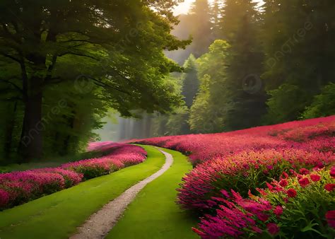 Nature Wallpaper A Path In Beautiful Park Background, Wallpaper, Free ...