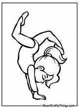 Coloring Pages For Girls Printable Gymnastics sketch template