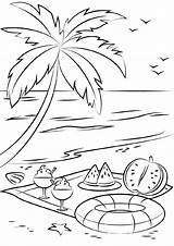 beach coloring pages Free Printable For Kids And  sketch template
