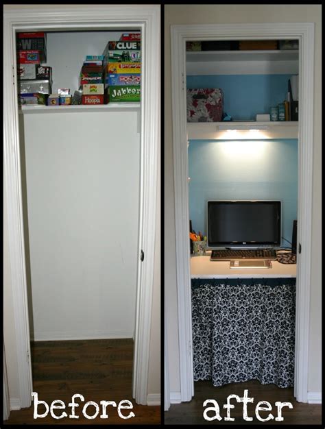 * Remodelaholic *: Computer Office In A Closet