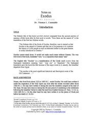 Bible, Exodus, Old Testament : Dr. Thomas Constable : Free Download, Borrow, and Streaming ...