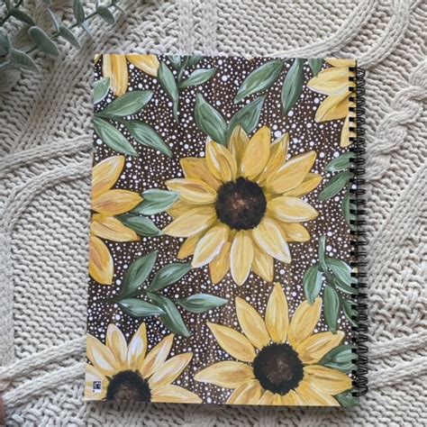 Dotted Sunflower Spiral Notebook