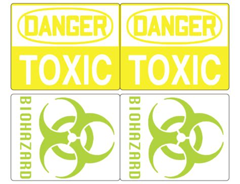Toxic Labels Template | OnlineLabels®