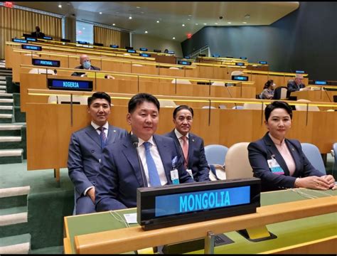 THE PRESIDENT OF MONGOLIA IS ATTENDING THE GENERAL DEBATE OF THE 76TH ...