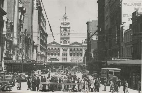 Elizabeth St,Melbourne in Victoria in 1935. •State Library of Victoria ...