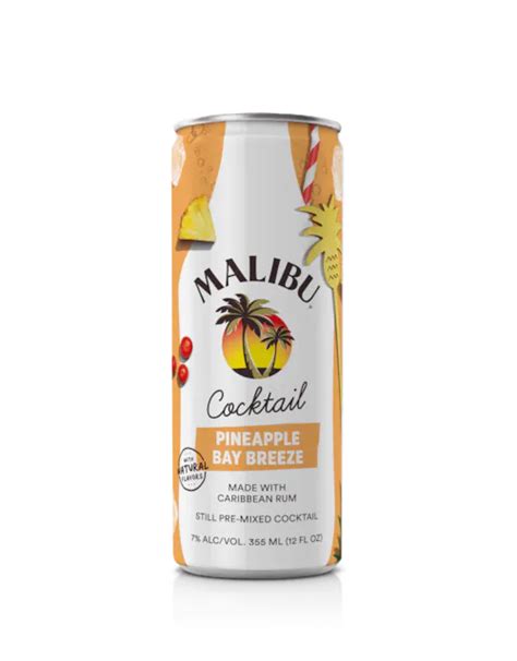 Pineapple Bay Breeze In A Can - Malibu Drinks