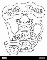 Tea Coloring Pages sketch template