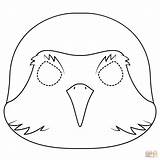 Robin Bird mask coloring Page  Free Printable Coloring Pages sketch template