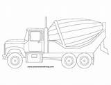 Concrete Mixer Truck Coloring Page  Coloring For Kids sketch template