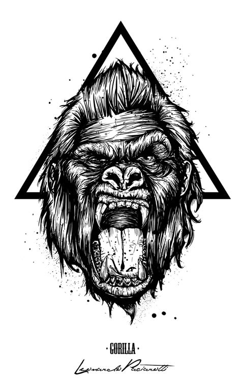 Leonardo Paciarotti [ LeoArtS ]: Gorilla. Levulture t-shirt design