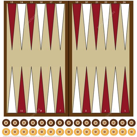 Printable Paper Backgammon Board with Chips | Free Printable Papercraft ...