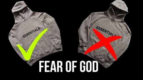 How to spot a fake Fear Of God Essentials Hoodie | Real vs Fake | Mens ...