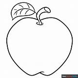 Cartoon Apple Coloring Page  Easy Drawing Guides sketch template