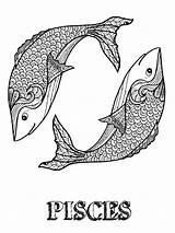 Pisces Coloring Page sketch template