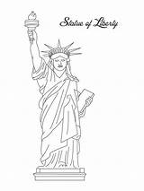 Statue Of Liberty coloring pages sketch template
