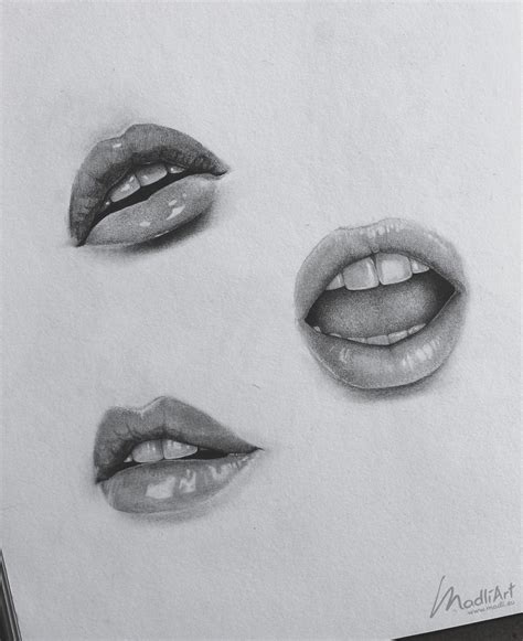 Sketchbook drawing of lips mouth close up I Pencil Art idea I drawing realistic sketch study ...